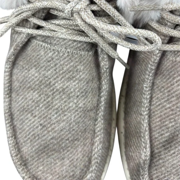 Hey Dude Women's Britt Light Tan Fur-Lined Lace up Casual Shoes Size 9 - Picture 7 of 10